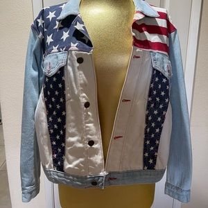 Vintage American flag jacket